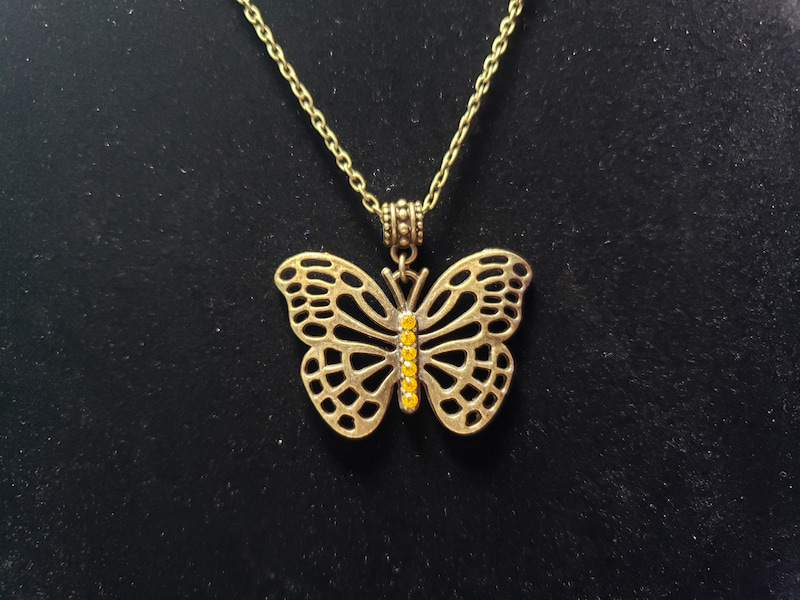 Yellow Butterfly Rhinestone