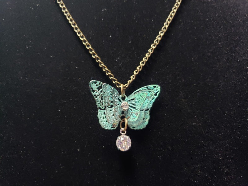 Turquoise Butterfly Drop
