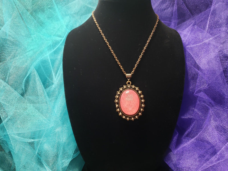 Coral Stone Copper Necklace