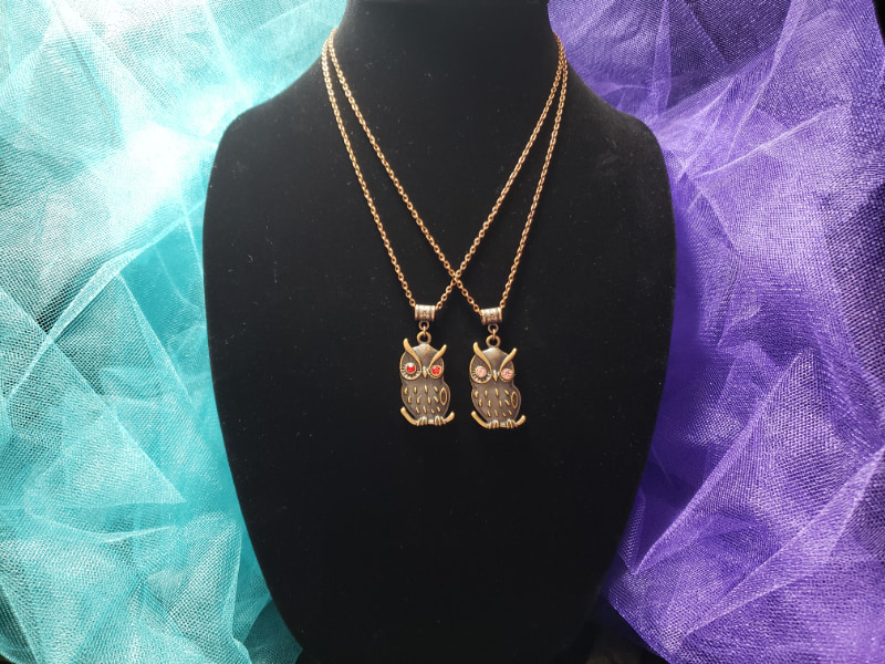 Small Owl Trio in Copper